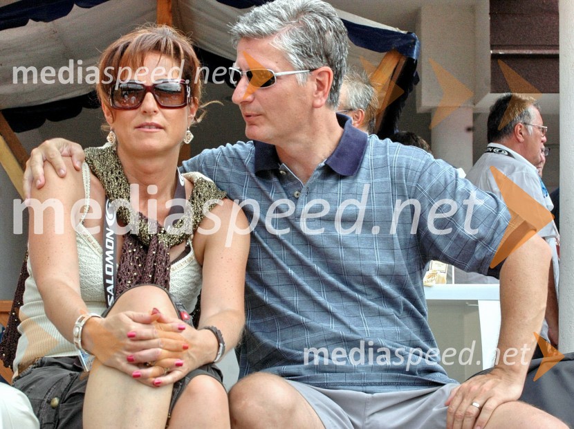 Franjo Bobinac, predsednik uprave Gorenje d.d. z ženo PolonoVIP tenis turnir