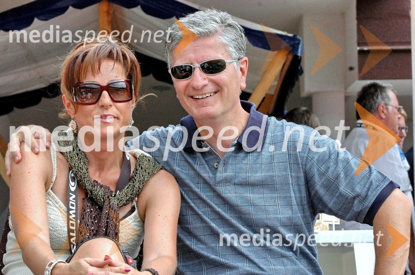 Franjo Bobinac, predsednik uprave Gorenje d.d. z ženo PolonoVIP tenis turnir