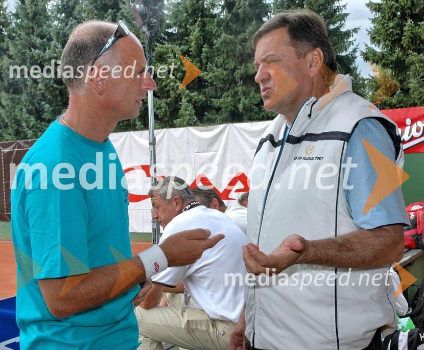 Mag. Janez Drobnič, poslanec v DZ in nekdanji minister za delo, družino in socialne zadeve in Zoran Jankovič, župan LjubljaneVIP tenis turnir