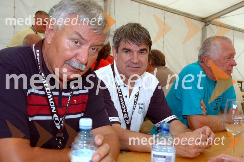 Srečko Meh, velenjski župan, Anton Anderlič, poslanec in Tone VogrinecVIP tenis turnir