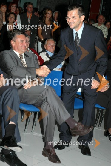 Zoran Jankovič, župan Ljubljane in Igor Mervič, generalni direktor Spar SlovenijaOtvoritev prenovljenega nakupovalnega središča City park v Ljubljani