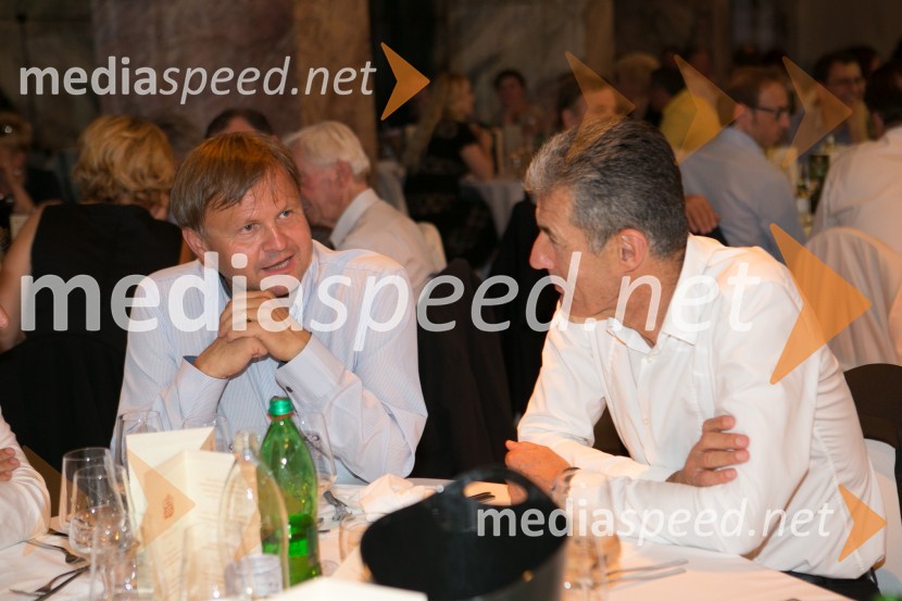  Marko Pogorevc, Telekom Slovenije;  Stojan Petrič, predsednik sosveta Kolektor Group d.o.o.Diši po Prekmurju 2015, kulinarični večer