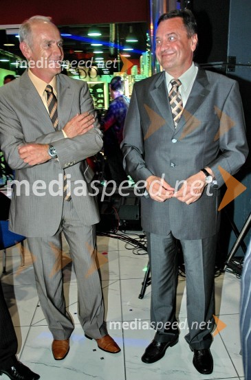 Jože Mermal, predsednik uprave BTC in Zoran Jankovič, župan LjubljaneOtvoritev prenovljenega nakupovalnega središča City park v Ljubljani