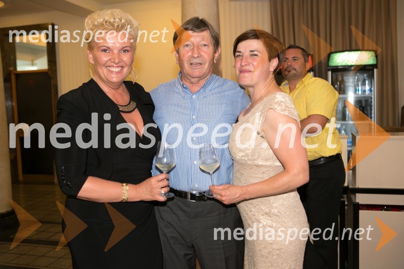  Olga Belec, direktorica, Hotel Diana;  Geza  Vogrinčič;  Monika  Maček, Radgonske gorice d.d.Diši po Prekmurju 2015, kulinarični večer