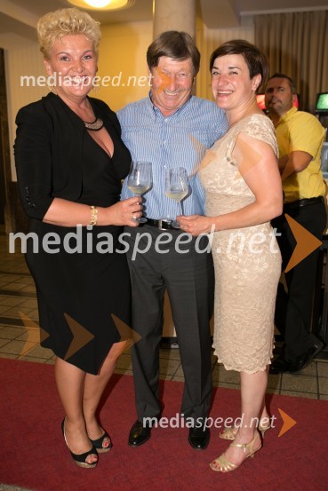  Olga Belec, direktorica, Hotel Diana;  Geza  Vogrinčič;  Monika  Maček, Radgonske gorice d.d.Diši po Prekmurju 2015, kulinarični večer