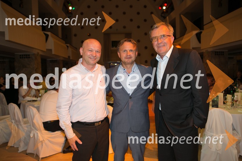  Janez Janko Kodila, direktor Kodila d.o.o.;  Marko Pogorevc, Telekom Slovenije;  Stanko Polanič, lastnik Intering Holding, d.o.o.Diši po Prekmurju 2015, kulinarični večer