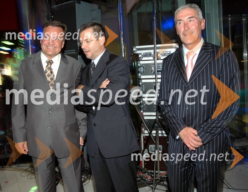 Zoran Jankovič, župan Ljubljane, Igor Mervič, generalni direktor Spar Slovenija in Aleš Čerin, podžupan LjubljaneOtvoritev prenovljenega nakupovalnega središča City park v Ljubljani
