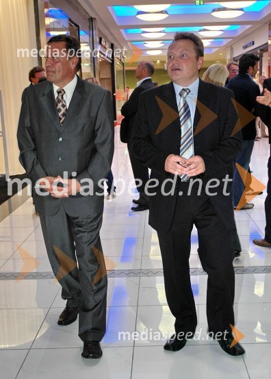 Zoran Jankovič, župan Ljubljane in Marko Kovač, direktor nakupovalnega centra City ParkOtvoritev prenovljenega nakupovalnega središča City park v Ljubljani