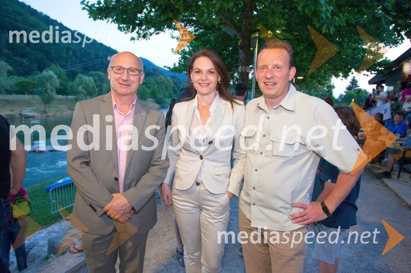  Bogdan Gabrovec, predsednik Olimpijskega komiteja Slovenije, predsednik Judo zveze Slovenije;  Katarina Karlovšek, SBC;  Bojan Šrot, župan MO CeljeEvropski pokal v spustu na divjih vodah