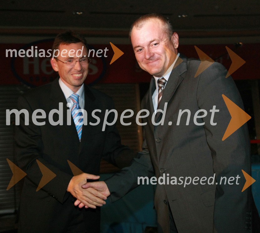 Vlado Vedlin, direktor mariborskega Europarka in Franc Kangler, mariborski županOtvoritev prenovljenega nakupovalnega središča Europark