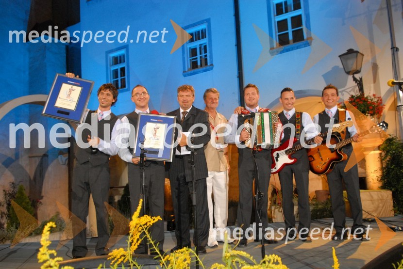 Štefan Čelan, ptujski župan, Franc Lačen, glasbenik in ansambel Spev38. slovenski festival domače zabavne glasbe Ptuj 2007