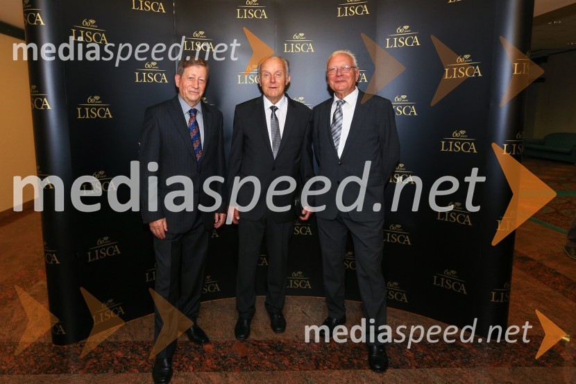  Viljem Glas, nekdanji direktor podjetja Lisca;  Valentin Dvojmoč, nekdanji direktor podjetja Lisca;  Štefan Senica, nekdanji direktor podjetja LiscaLisca, predstavitev kolekcije pomlad poletje 2016