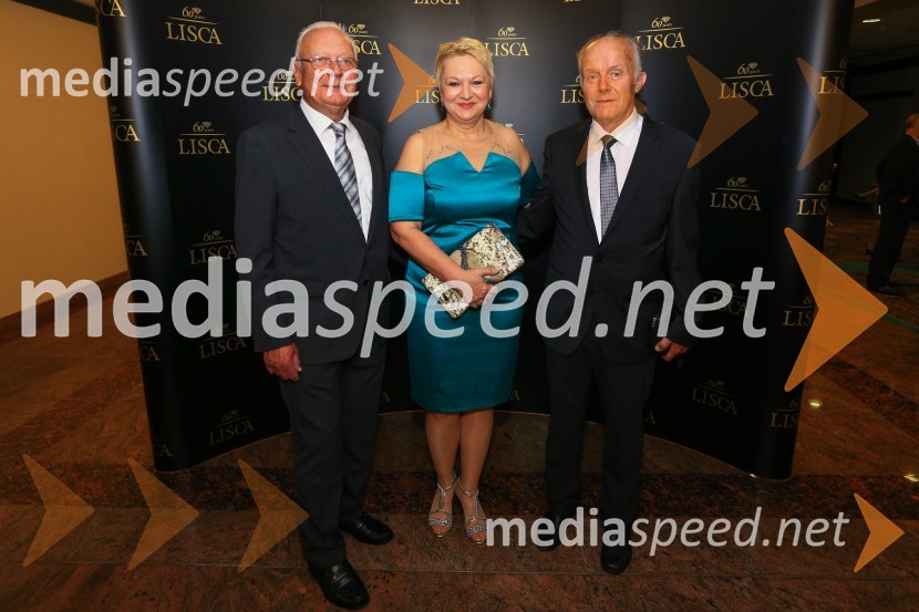  Štefan Senica, nekdanji direktor podjetja Lisca;  Meri Kelemina, Lisca;  Valentin Dvojmoč, nekdanji direktor podjetja LiscaLisca, predstavitev kolekcije pomlad poletje 2016