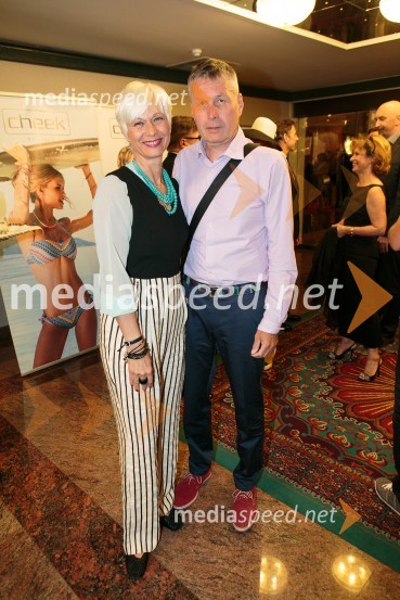  Barbra Drnač, novinarka;  Bojan Požar, lastnik portala Požareport.siLisca, predstavitev kolekcije pomlad poletje 2016