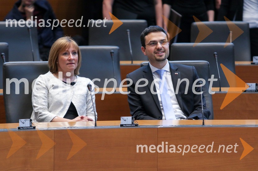 Iva Dimic, poslanka NSi;  Matej Tonin, vodja poslanske skupine NSiProslava ob Dnevu državnosti