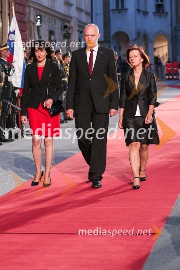  Tanja Pečar, odvetnica; dr. Milan Brglez, predsednik Državnega zbora Republike Slovenije;  Mateja GantarProslava ob Dnevu državnosti
