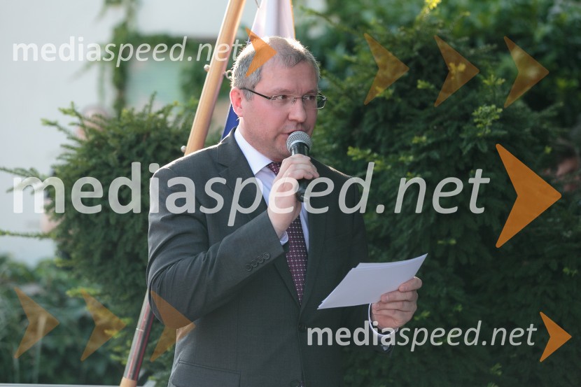  Aliaksandr Khainouski, veleposlanik Belorusije v SlovenijiSprejem od Dnevu neodvisnosti Republike Belorusije