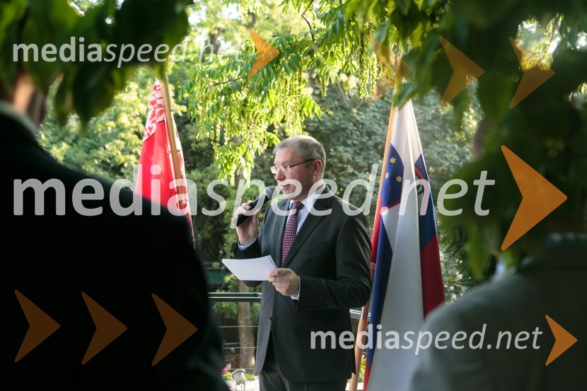  Aliaksandr Khainouski, veleposlanik Belorusije v SlovenijiSprejem od Dnevu neodvisnosti Republike Belorusije