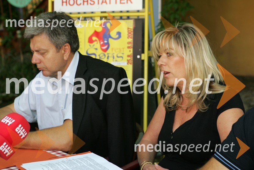 Tiskovna konferenca ŠpasFest 2007: Andrej Verlič, podžupan Mestne občine Maribor in Tatjana Mileta, direktorica GIZ-a in mestna svetnica MOM-aŠpasFest 2007