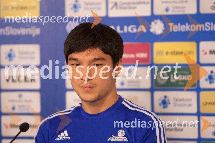  Yeldos Akhmetov, nogometaš, FC AstanaNK Maribor - FC Astana, novinarska konferenca pred tekmo