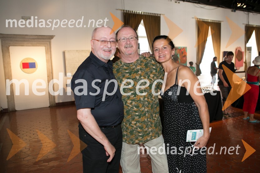  Tomo Vran, akademski slikar;  Tomaž Domicelj, glasbenik;   Irena Brunec - Tébi, kiparka in slikarkaOdprtje razstave del udeležencev XVIII. mednarodne likovne kolonije