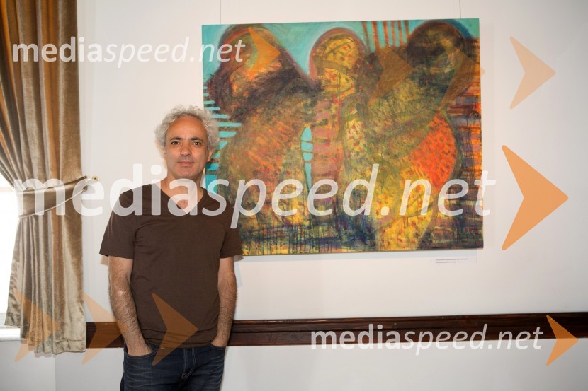  Ercan Arslan, umetnikOdprtje razstave del udeležencev XVIII. mednarodne likovne kolonije