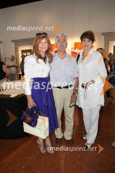  Darja Kuhar Kotnik, soustanoviteljica in podpredsednica Društva za zdravje naroda;  Rajko Kotnik, državni pravobranilec;  Viviana VranOdprtje razstave del udeležencev XVIII. mednarodne likovne kolonije