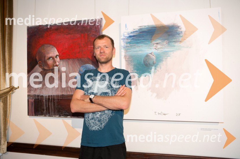  Tomaž Milač, umetnikOdprtje razstave del udeležencev XVIII. mednarodne likovne kolonije