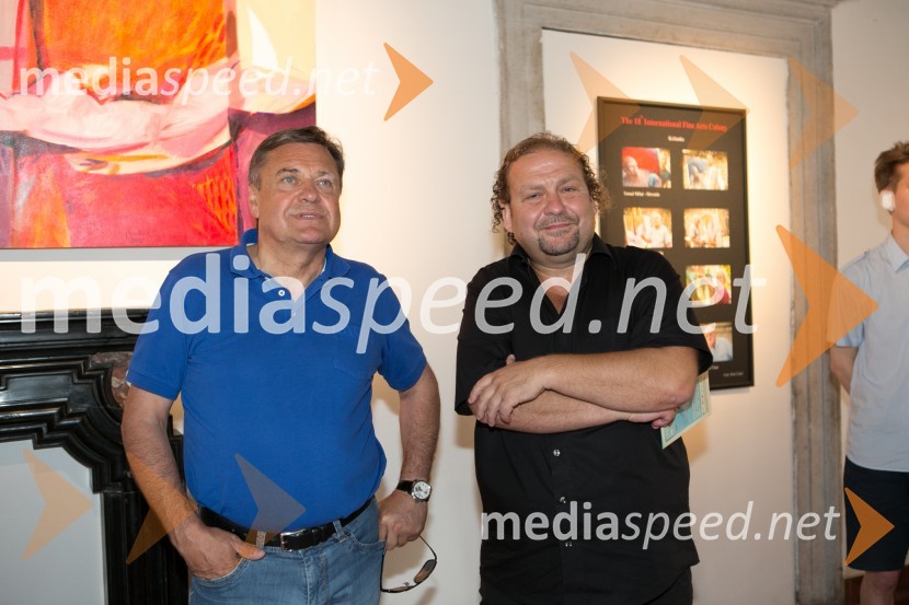  Zoran Janković, župan MOL, predsednik PS;  Darko  Brlek, direktor, Festival LjubljanaOdprtje razstave del udeležencev XVIII. mednarodne likovne kolonije