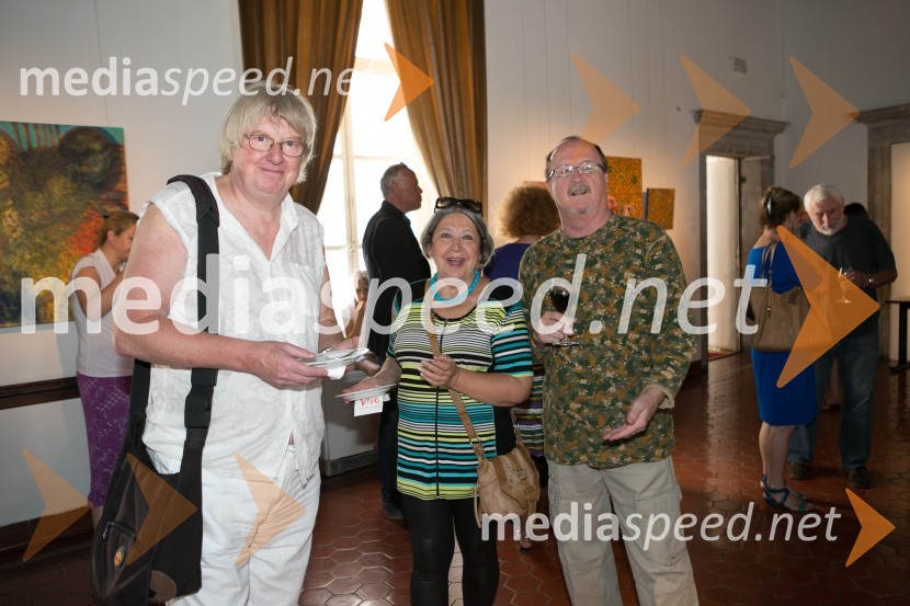  Lovrenc Blaž Arnič, dirigent;  Zlatomira Nikolova, operna pevka;  Tomaž Domicelj, glasbenikOdprtje razstave del udeležencev XVIII. mednarodne likovne kolonije