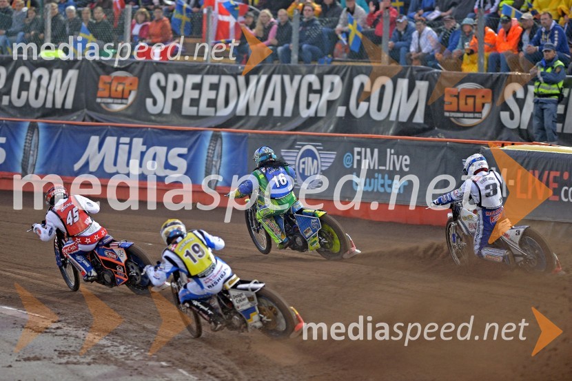  Greg  Hancock, speedwayist (ZDA);  Antonio Lindbäck, speedwayist (Švedska);  Peter Kildemand, speedwayist (Danska);  Nicki  Pedersen, speedwayist (Danska)Žagar dvakrat četrti iz Mallile