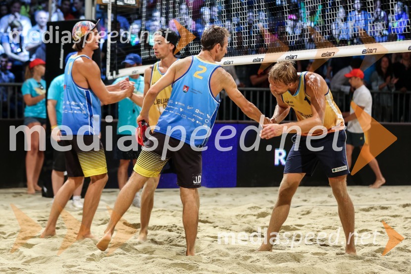  Robert Kufa;  Nejc Zemljak;  Jan Dumek;  Aljoša UrnautLjubljana Beach Volley Challenge 2015, sobota
