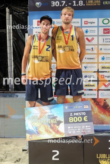  Nejc Zemljak;  Aljoša UrnautLjubljana Beach Volley Challenge 2015, sobota