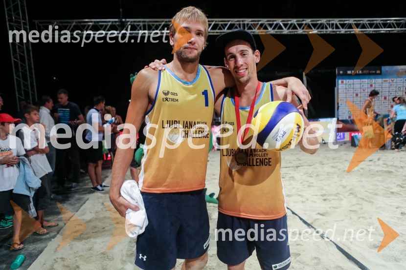  Aljoša Urnaut;  Nejc ZemljakLjubljana Beach Volley Challenge 2015, sobota