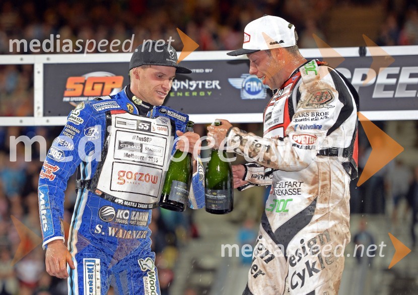  Matej Žagar, speedwayist (Slovenija);  Peter Kildemand, speedwayist (Danska)Žagar kljub padcu izvrsten drugi na premieri v Horsensu