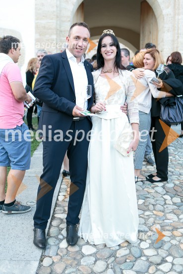  Borut  Cvetko, kreativni direktor Mediaspeed;  Sandra Vučko, Vinska kraljica Slovenije 2015Salon Traminec 2015