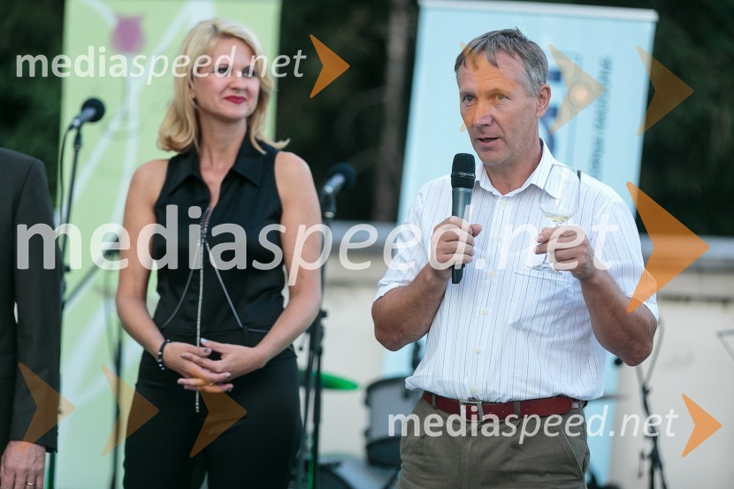 mag. Norma Bale, pisateljica, direktorica Kultprotur;  Stanko  Rojko, župan občine Gornja RadgonaSalon Traminec 2015