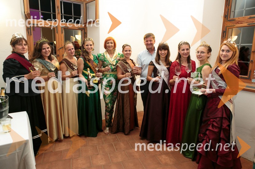  ... ;  ... ;  ... ;  Anja Trstenjak, vinska kraljica Radgonsko-Kapelskih goric;  Valerija Frangež, Hiša penin Frangež;  Urška Bračko, Mariborska vinska kraljica (2014 - 2016);  Franc Bogovič, evropski poslanec;  ... ;  ... ;  ... ;  ... Salon Traminec 2015