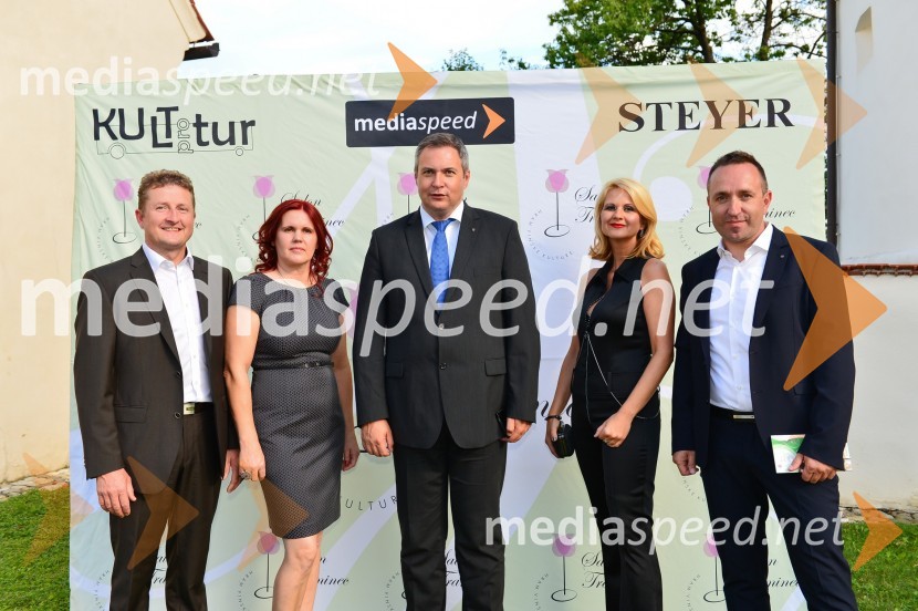  Danilo Steyer, Hiša dišečega traminca Steyer;  Magda Steyer, Hiša dišečega traminca Steyer; mag. Dejan Židan, minister za kmetijstvo, gozdarstvo in prehrano, predsednik stranke SD; mag. Norma Bale, pisateljica, direktorica Kultprotur;  Borut  Cvetko, kreativni direktor MediaspeedSalon Traminec 2015