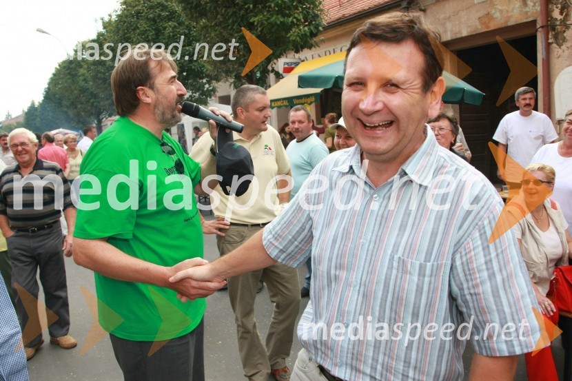 Geza Farkaš in Anton Balažek, župan LendaveBogračfest 2007