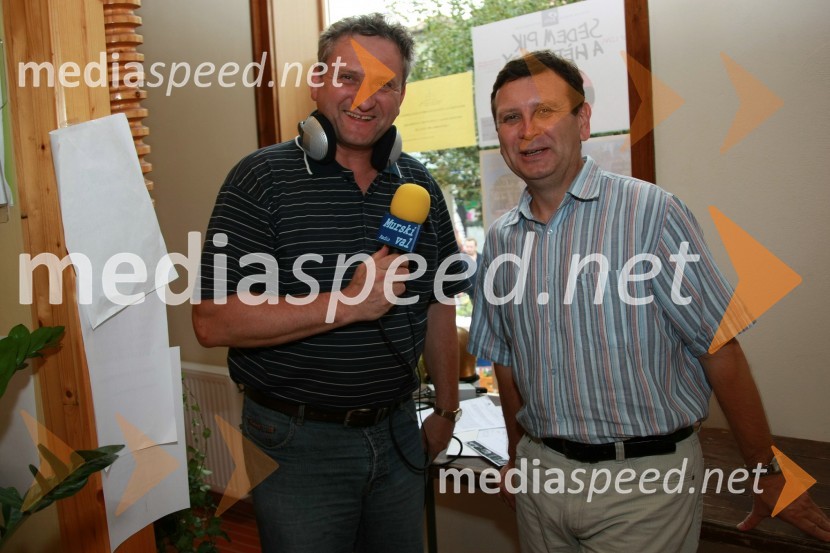 Bojan Rajk, radio Murski val in Anton Balažek, župan LendaveBogračfest 2007