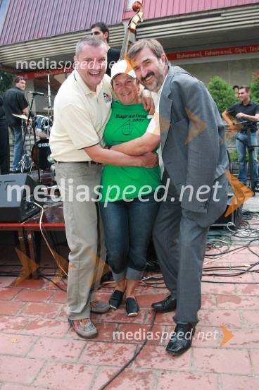 Igor Kolenko, direktor lendavskega turizma, Edit Gönc, novinarka MMR in Geza FarkašBogračfest 2007