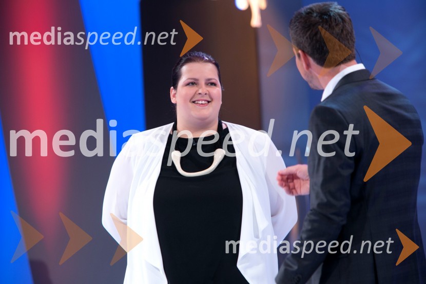  Erika Jerkič, tekmovalka v šovu Gostilna išče šefa ;  Boštjan Romih, televizijski voditeljGostilna išče šefa, začetek nove sezone