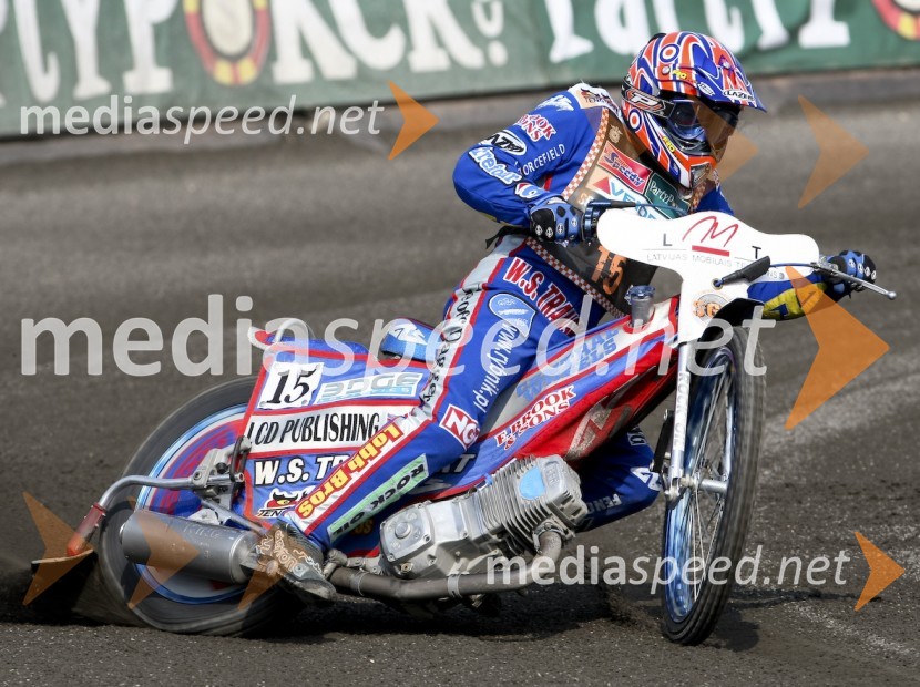 Chris Harris (Velika Britanija)SPEEDWAY GRAND PRIX, VN LATVIJE, trening