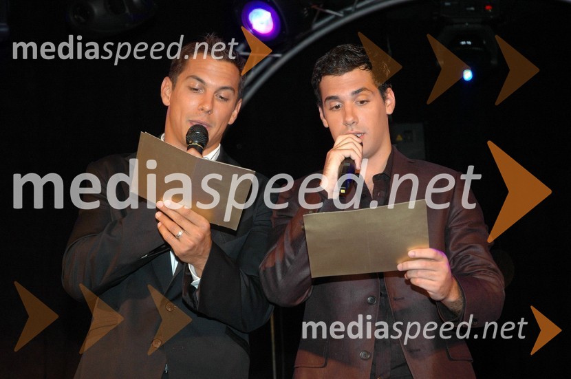Mario Valentič in Adel Djutovič, voditelja prireditvePesem poletja 2007