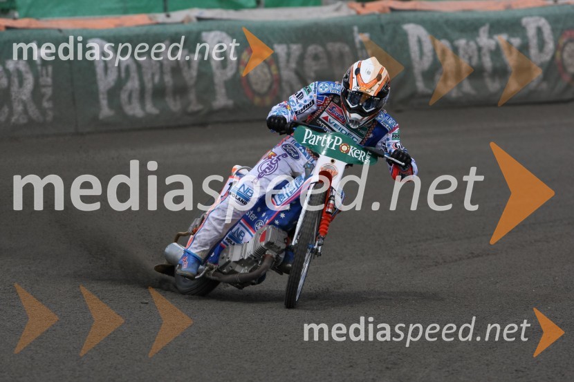 Jason Crump (Avstralija)SPEEDWAY GRAND PRIX, VN Češke 2007, trening