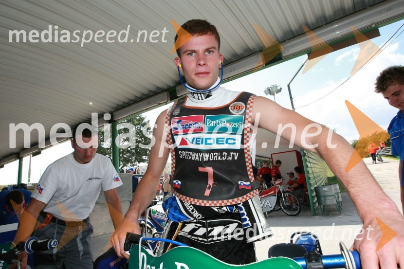 Matej Žagar (Slovenija)SPEEDWAY GRAND PRIX, VN Češke 2007, trening