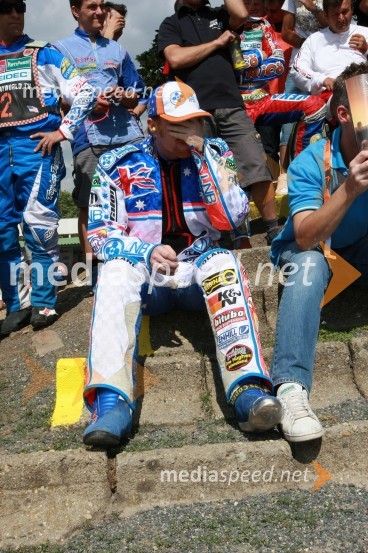 Jason Crump (Avstralija)SPEEDWAY GRAND PRIX, VN Češke 2007, trening