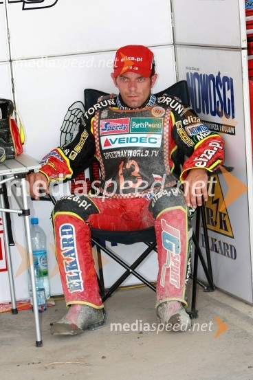 Wieslaw Jagus (Poljska)SPEEDWAY GRAND PRIX, VN Češke 2007, trening
