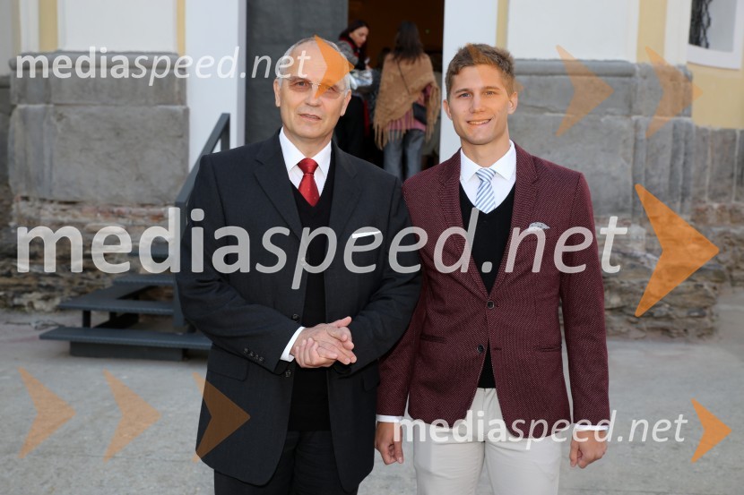 mag. Boris Sovič, predsednik uprave Elektro Maribor, nekdanji župan Maribora ;  Simon SovičOtvoritev prenovljene Minoritske cerkve